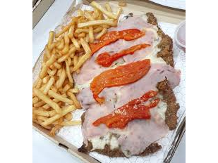 Pizzanesa De Jamón y Morrones