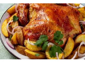 1/4 De Pollo + Papas Rusticas