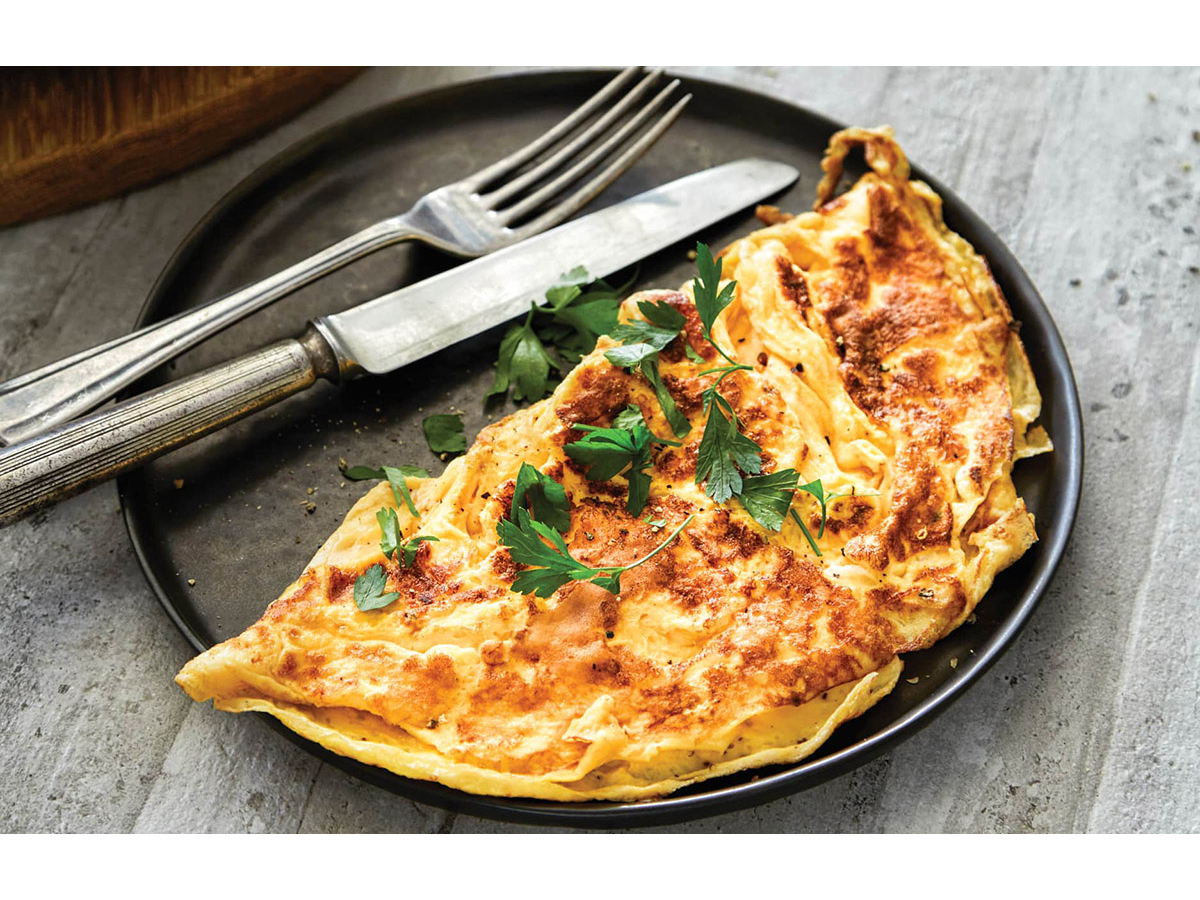 Omelette Jamon y Queso + Guarnición