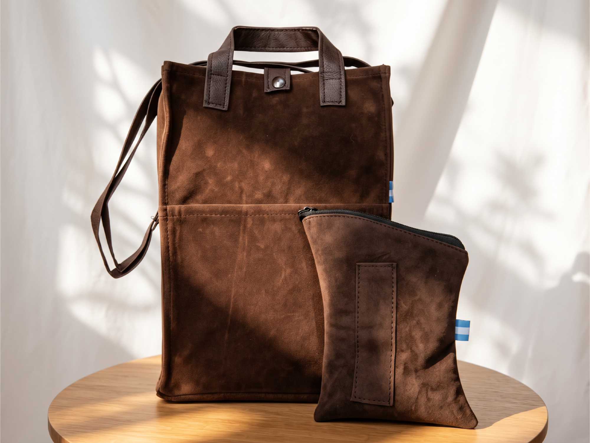 Bolso gamuza vertical