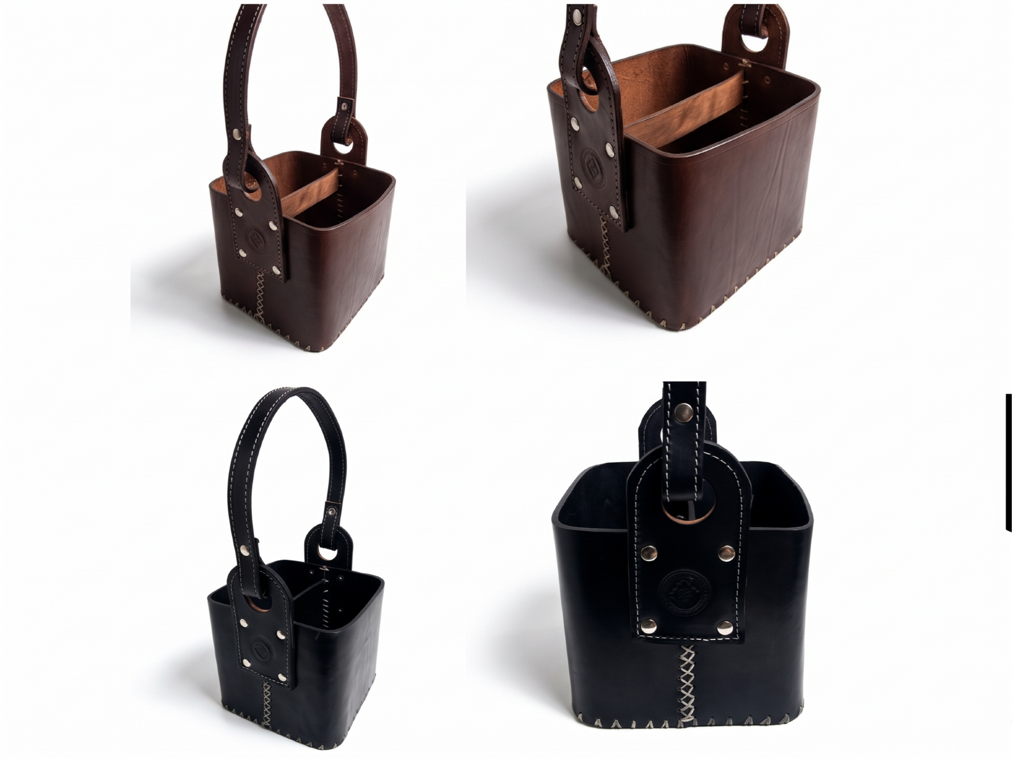 Canasta cuero premium