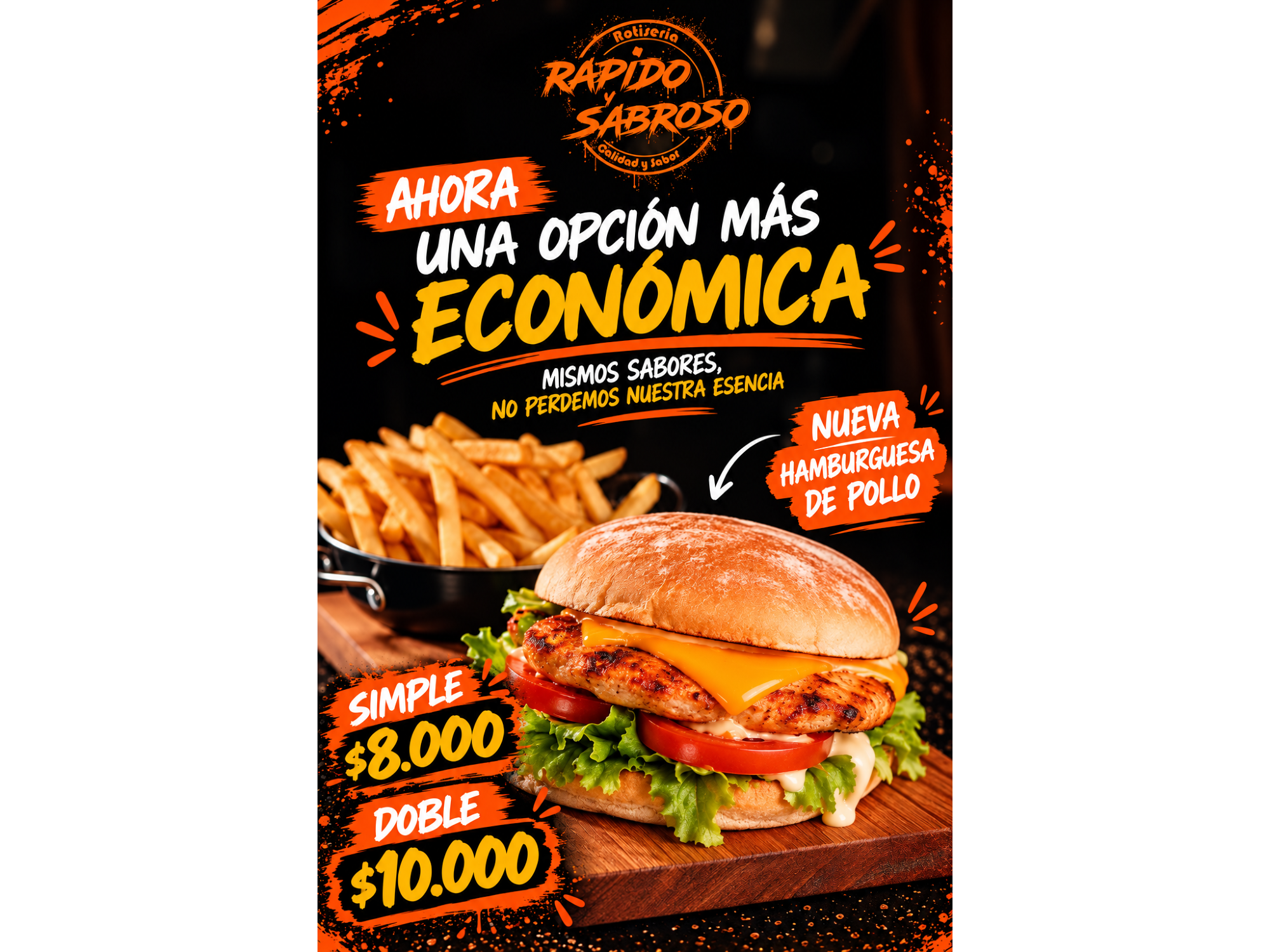 HAMBURGUESA DE POLLO