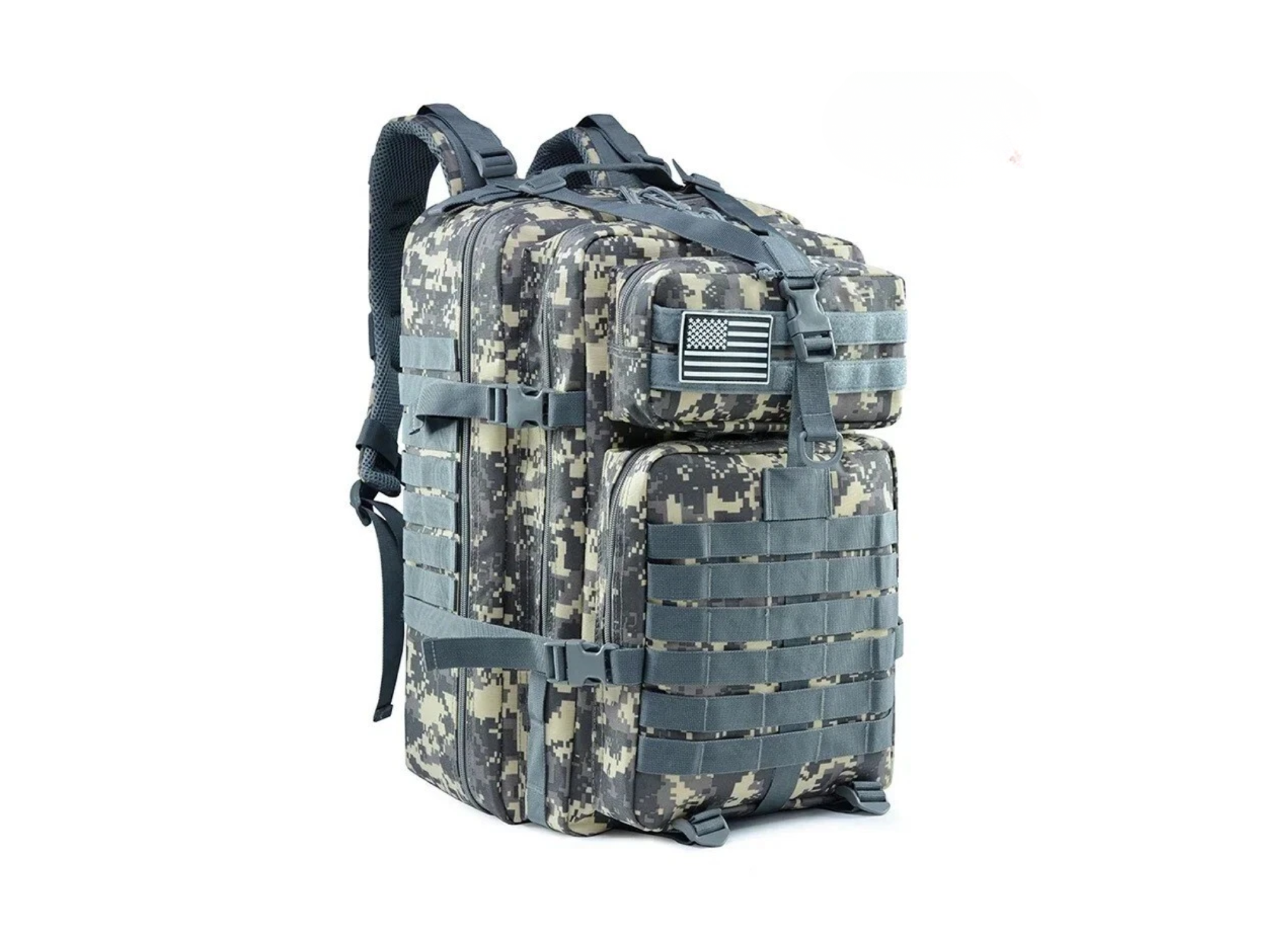 MOCHILA TACTICA 45 LITROS - MILITAR CAMUFLADO