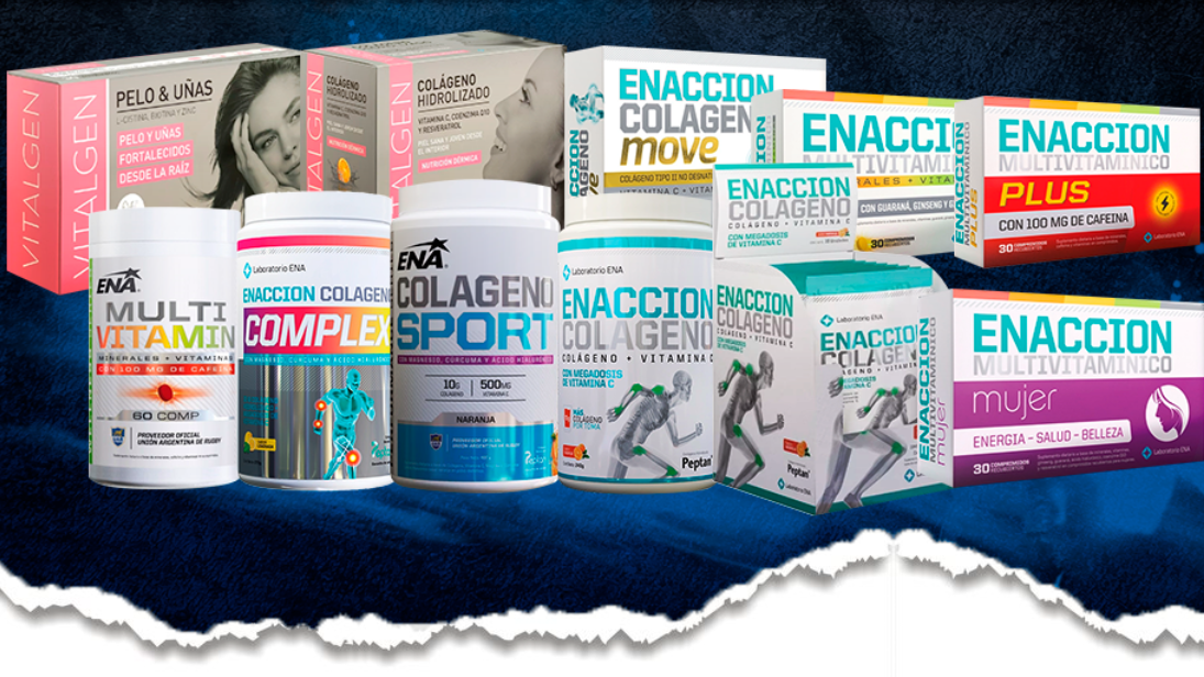 COLAGENOS  y MULTIVITAMINICOS ENACCION  - ENA SPORT