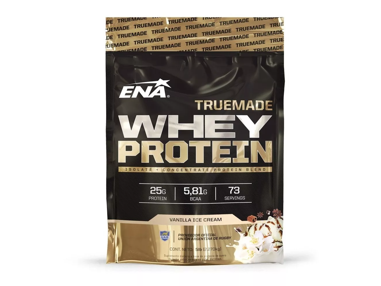 True Made Whey Protein Ena 5 Libras ENA SPORT BIG SIZE - PROTEINA CONCENTRADA + ISOLATADA