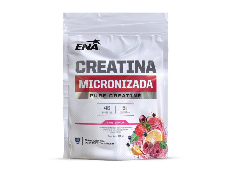 Creatina Micronizada Aumento de Energia y Masa Muscular x 300 gramos ENA SPORT