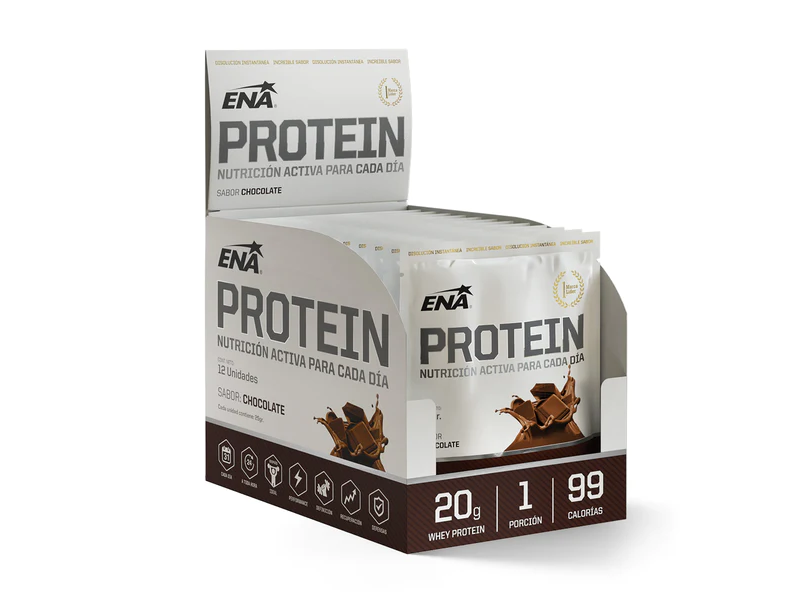 PROTEIN Proteina Instantania  en sobres x 12 para llevar a todos lados... CHOCOLATE Y VAINILLA