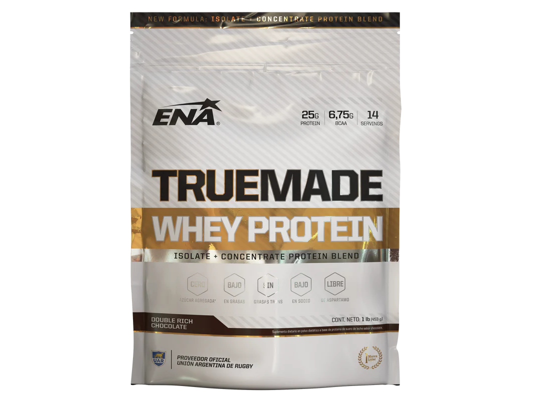 True Made Whey Protein x 1 libra Repuesto Economico Masa Muscular Magra