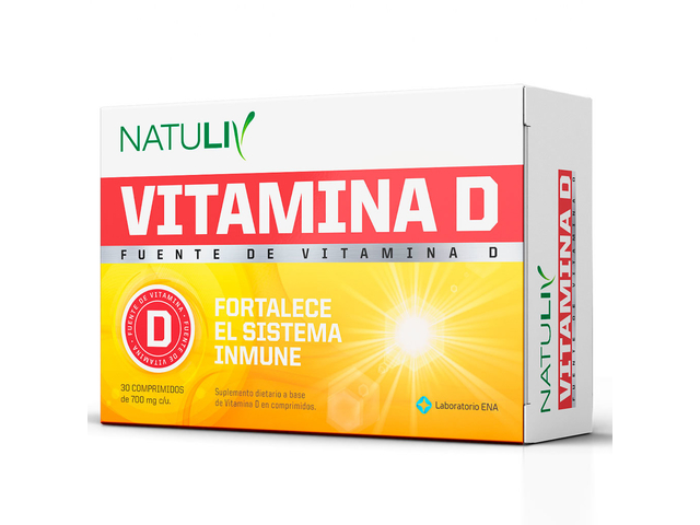 VITAMINA D - 30 COMPRIMIDOS Fortalece el sistema inmune