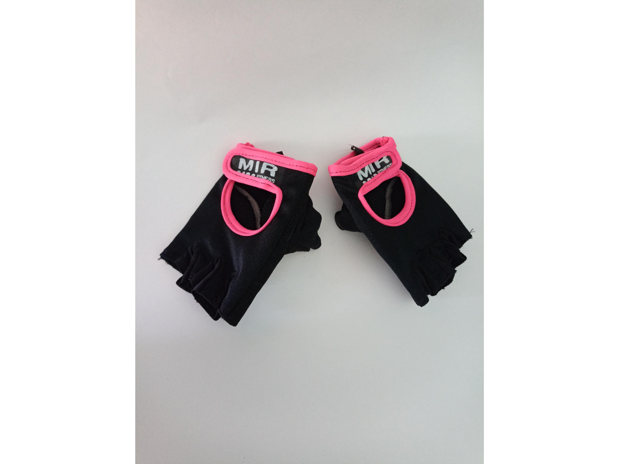 Guantes De Fitness De Cuero Mir FITNESS - EXCELENTE CALIDAD- NEGRO CON ROSA