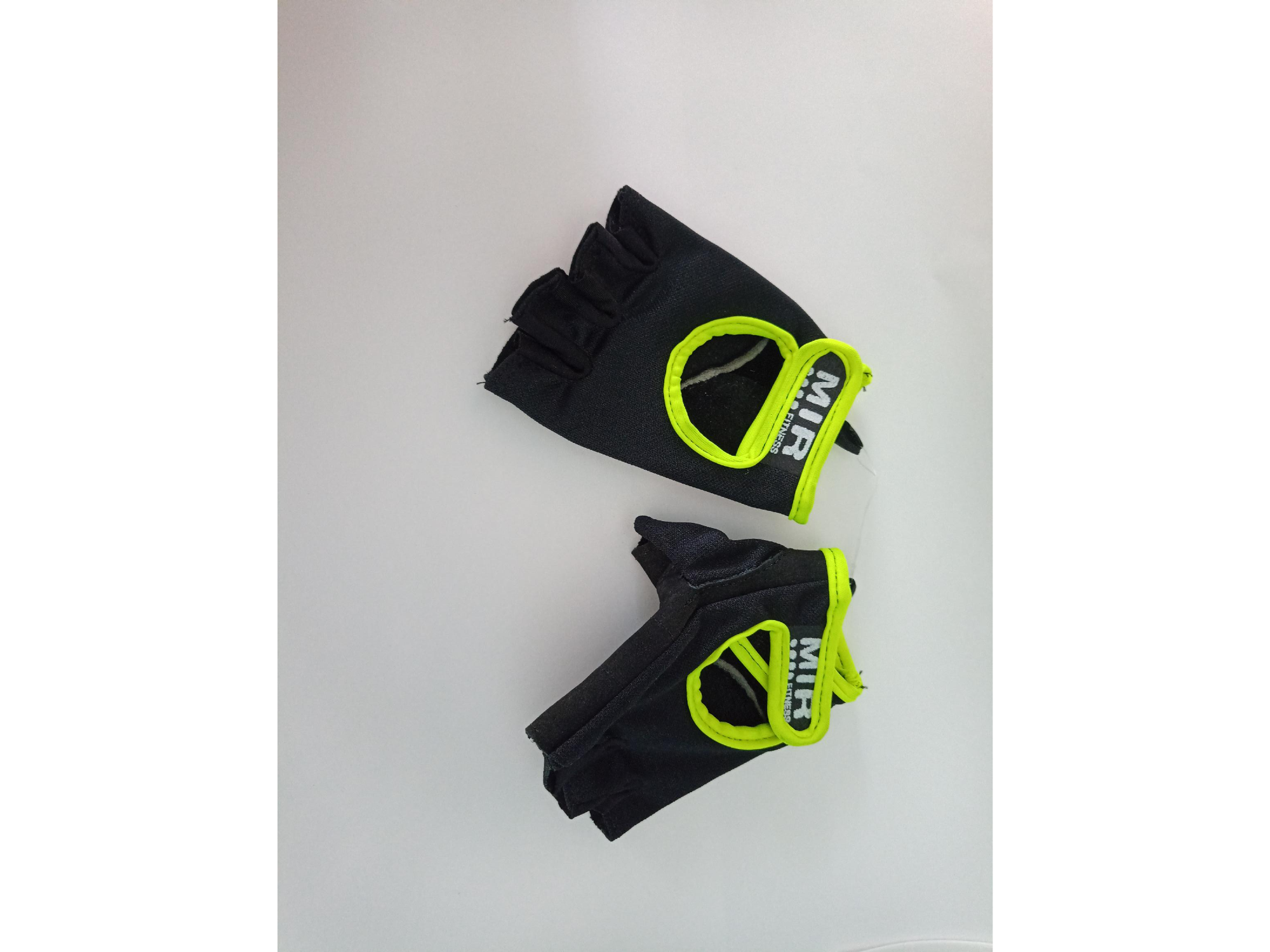 Guantes De Fitness De Cuero Mir FITNESS - EXCELENTE CALIDAD- NEGRO CON VERDE