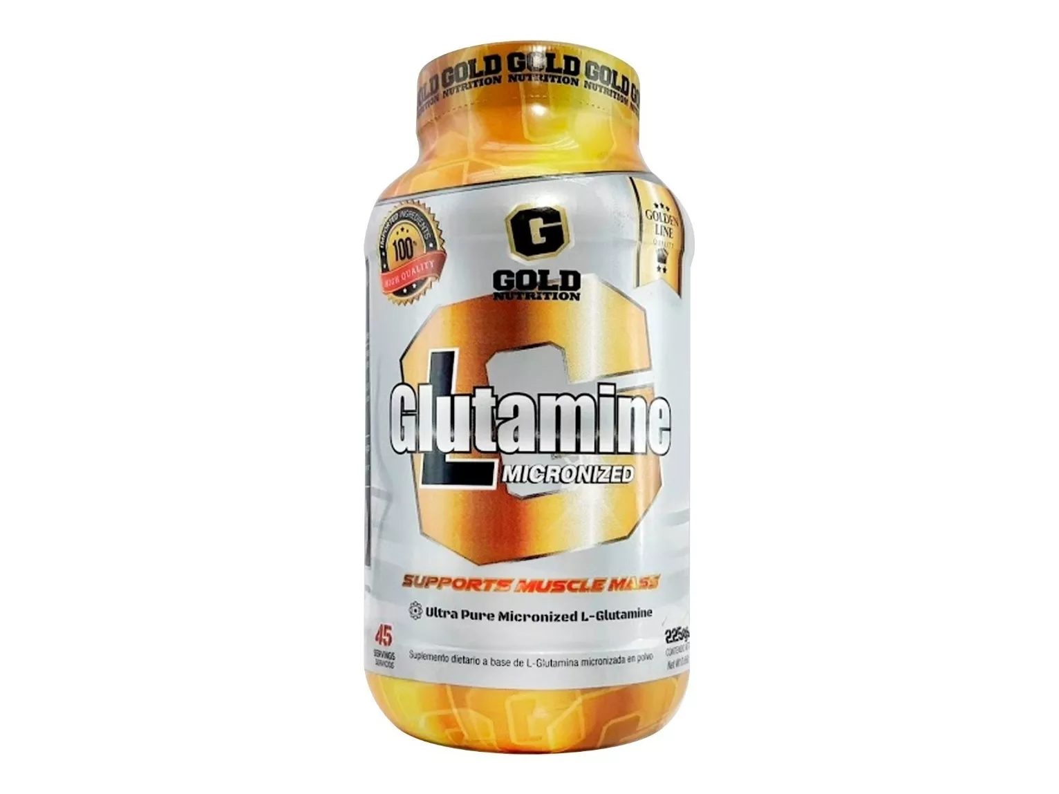 Glutamina Gold Nutrition Micronizada Aminoácido Recuperador Sabor Neutro