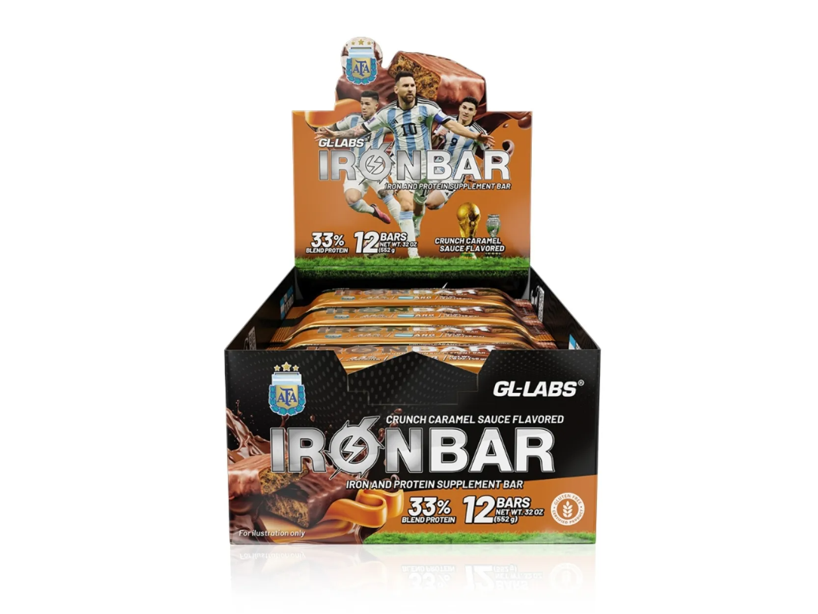 GENTECH Iron Bar Dulce de Leche 20 Unidades - MIUNIVERSOFITNESS SUPLEMENTOS