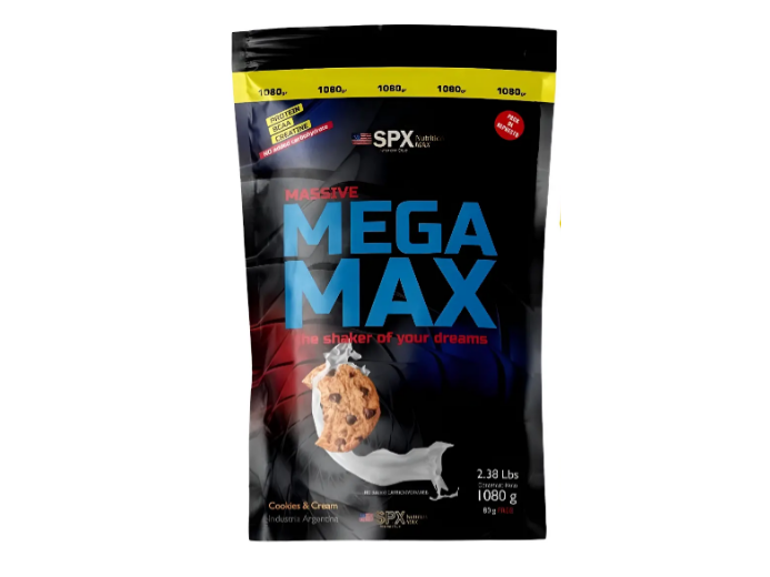 Megamax Whey con Creatina Y Bcaa - Sabor cookies - 1080grs Doypack