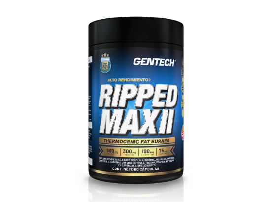 Quemador De Grasas Gentech Ripped Max II 60 Cápsulas