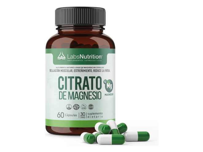 Citrato De Magnesio 400 Mg Labs Nutrition - 60 Capsulas Sin Sabor
