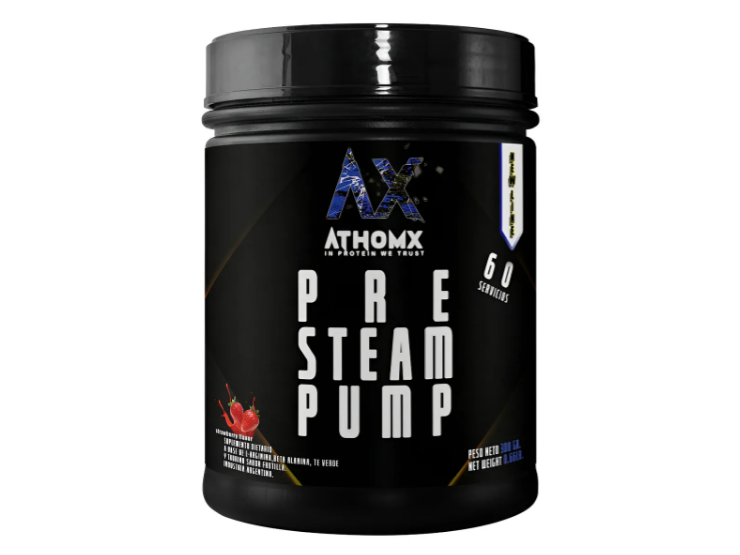 Pre Entreno Athomx Pre Steam Pump 300 Grs Sabor Frutilla