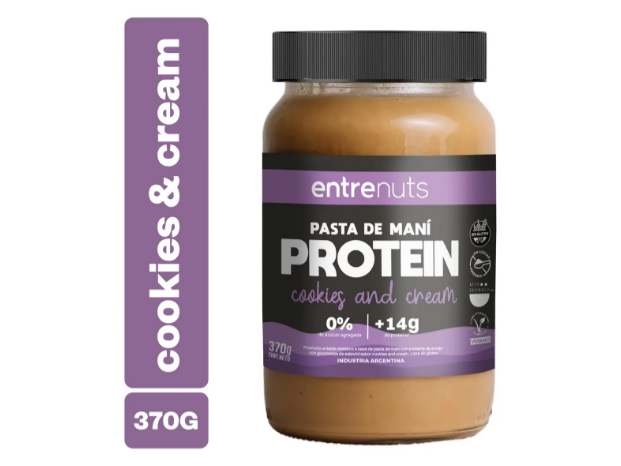 Pasta De Mani Protein Cookies Y Cream Entrenuts 370g