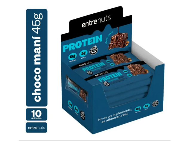 Barra Proteica Entrenuts X 10 Unidades Sabor Choco/Naranja