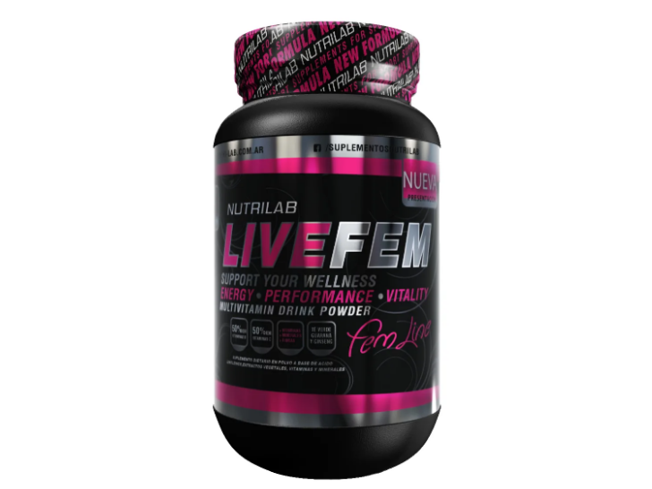Quemador de Grasas Nutrilab Livefem 150gr Femenino