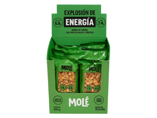 Barritas Mole Energia X 12u - Cereal Y Frutos Rojos