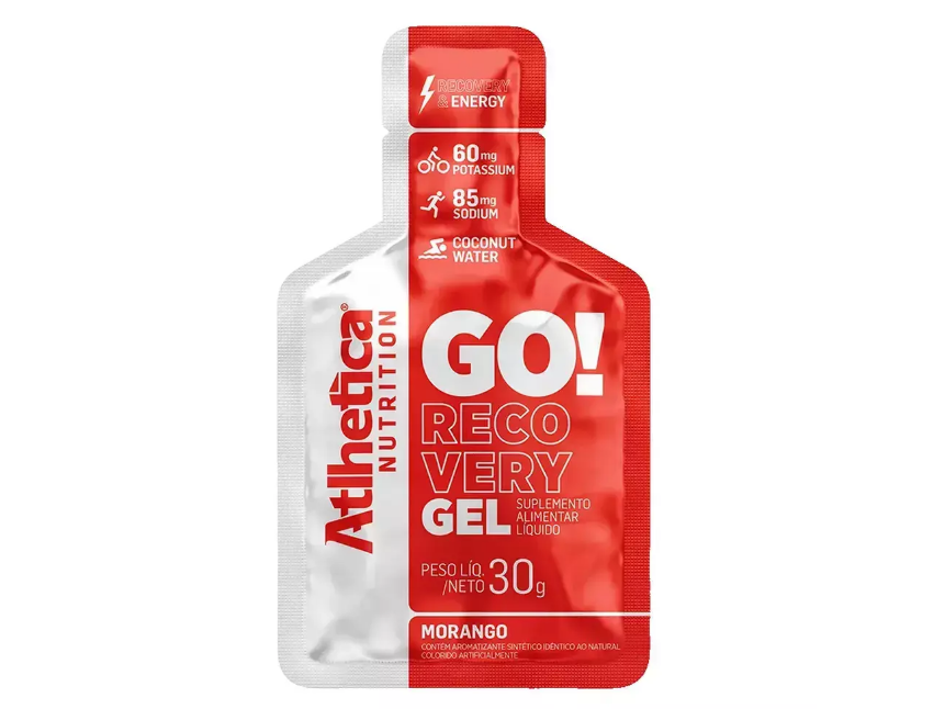 Gel Energético para recuperación Atlhetica Nutrition - 1 Unidad Sabor frutilla