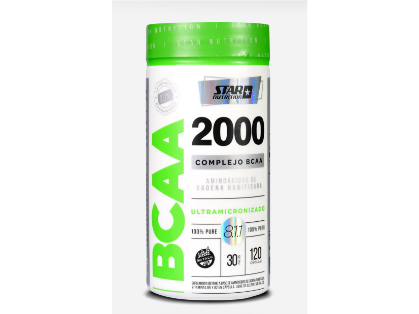 Bcaa 2000 Star Nutrition 120 Cápsulas