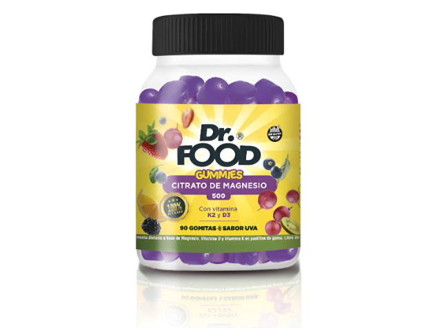 Citrato De Magnesio Dr Food  (90 Gomitas) - Sabor Uva