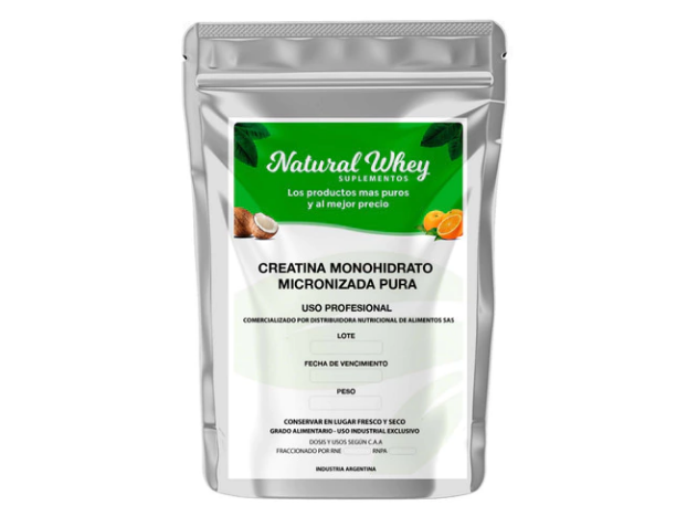 Creatina Pura Monohidratada Natural Whey 250 Gramos