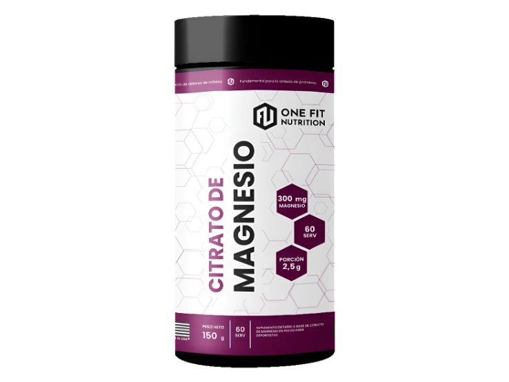Citrato De Magnesio One Fit Nutrition 150 Grs - 60 Servicios Sabor Neutro