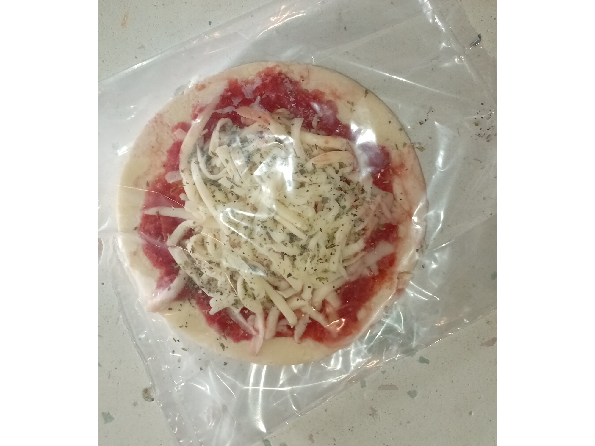Pizza individual de mozzarella