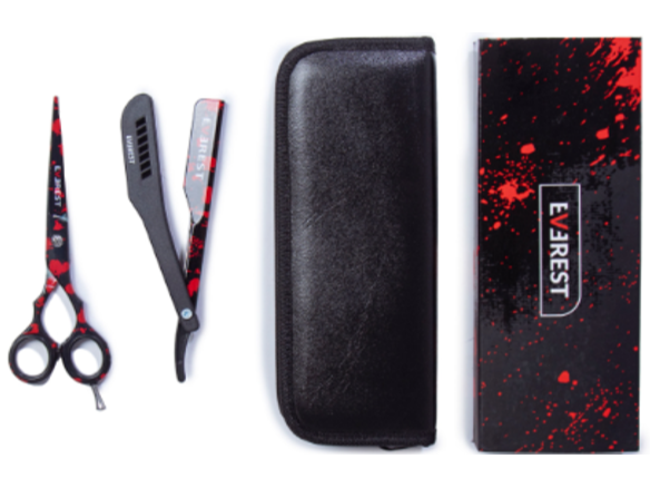 KIT X2 PROFESIONAL EVEREST (TIJERA DE CORTE + NAVAJA)