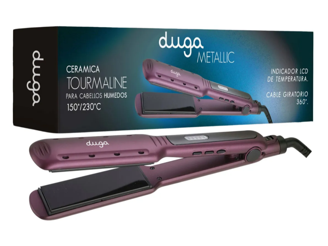 DUGA PLANCHA PARA CABELLOS HUMEDOS CERAMIC METALLIC
