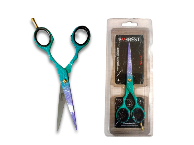 TIJ. ACERO CORTE PROFESIONAL AZUL Y VERDE HIGH QUALITY (1004)