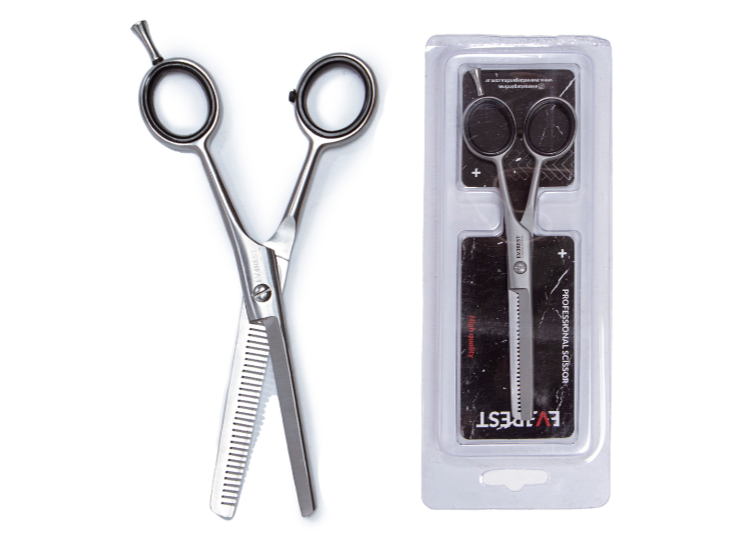 TIJERA ACERO PROFESIONAL PULIR BLISTER EVEREST