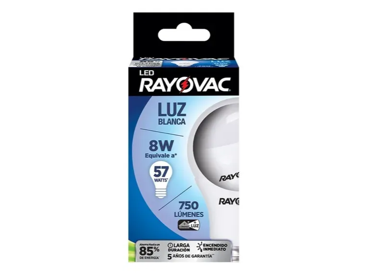 Lamparita Rayovac Luz Blanca 8w