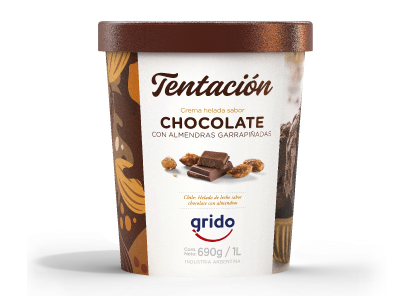Grido Tentacion Chocolate Almendra Garapiñada