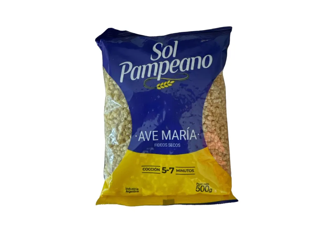 Fideo Sol Pampeano Ave Maria 500g