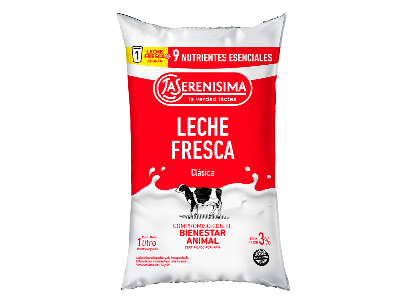 Leche La Serenisima Entera Sachet 1L