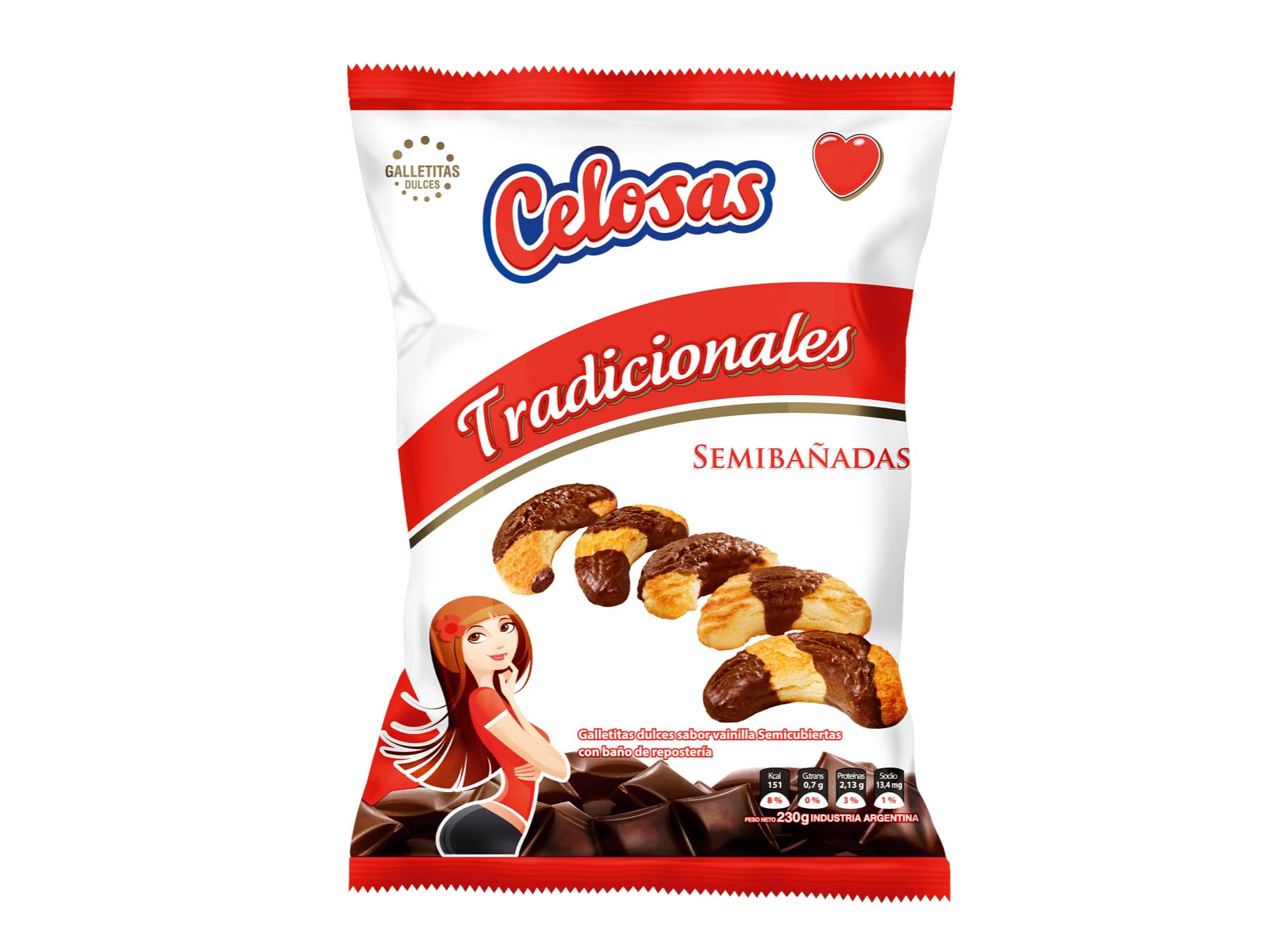 Celosas Galletitas Semibañadas 350g