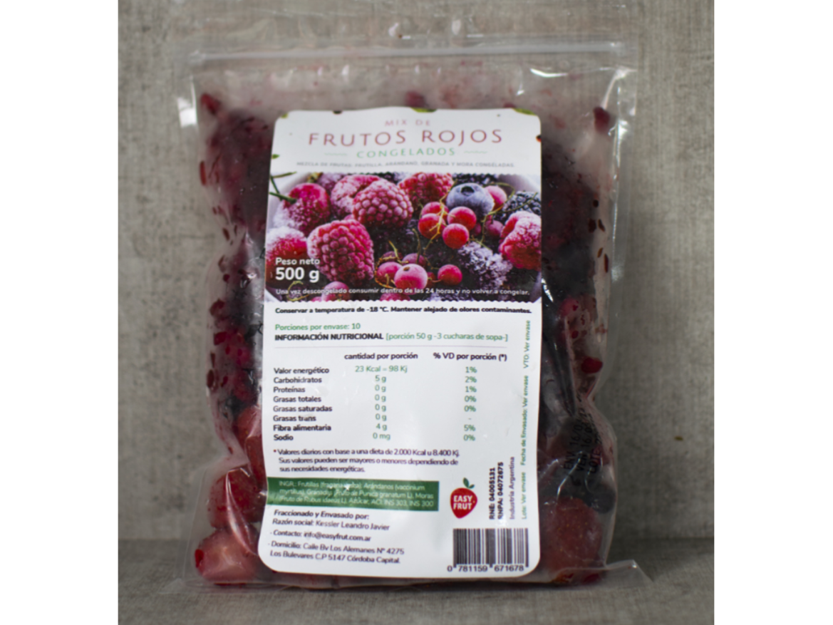 Mix FRUTOS ROJOS 500gr - Frutilla Mora Arandanos Granada