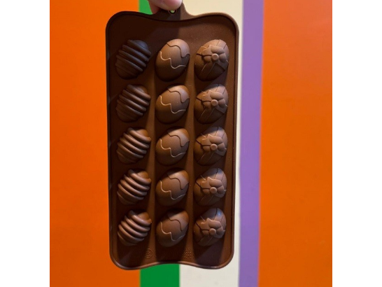 Molde Bombon Silicona Mini Huevos X Unid