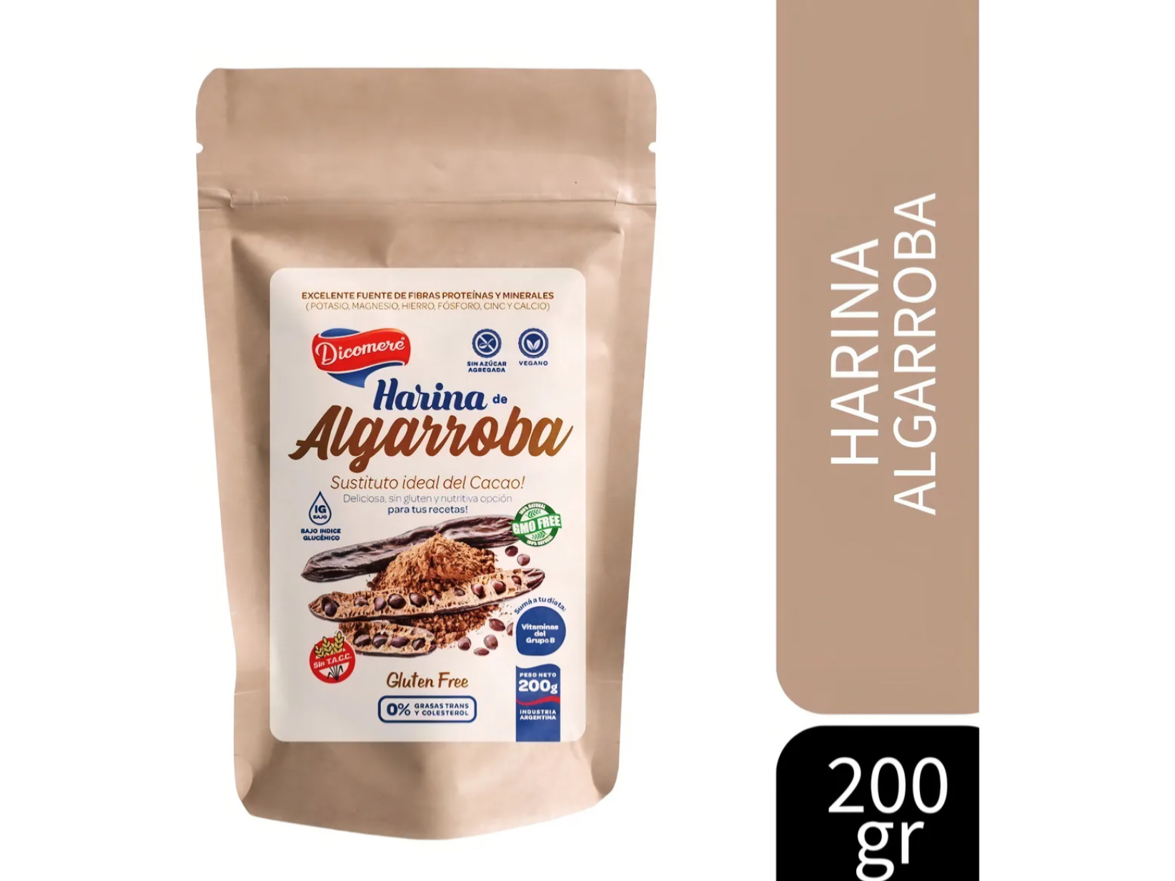 Harina de algarroba dicomere 200gr sin TACC