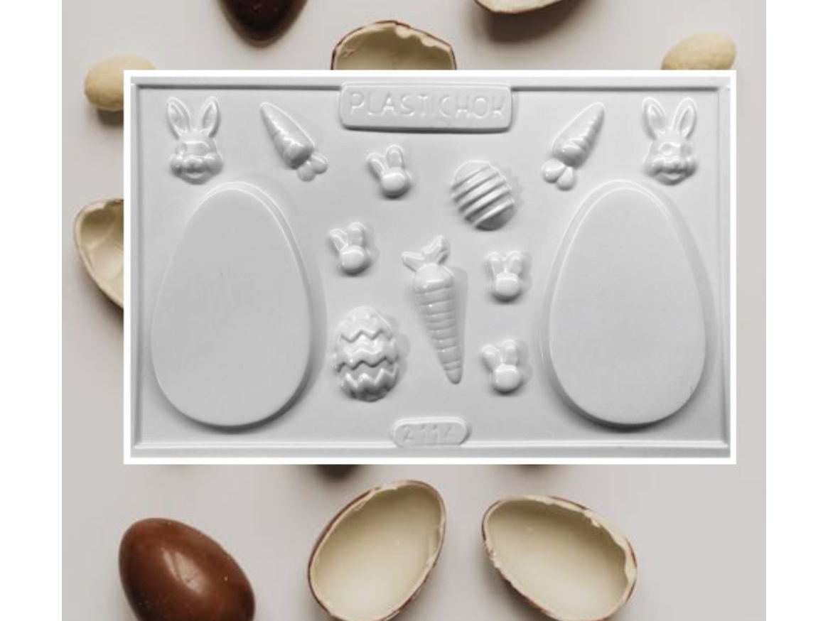 molde pvc huevo plano 14cm