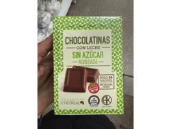 Chocolatinas con leche sin azúcar 50 unid