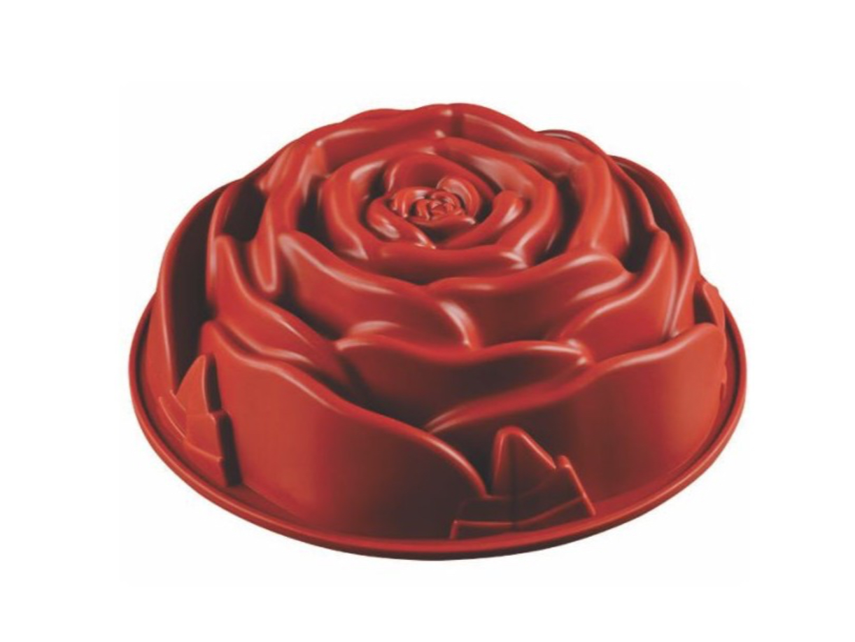 MOLDE DE SILICONA TORTA 22 CM - ROSA X UNID.