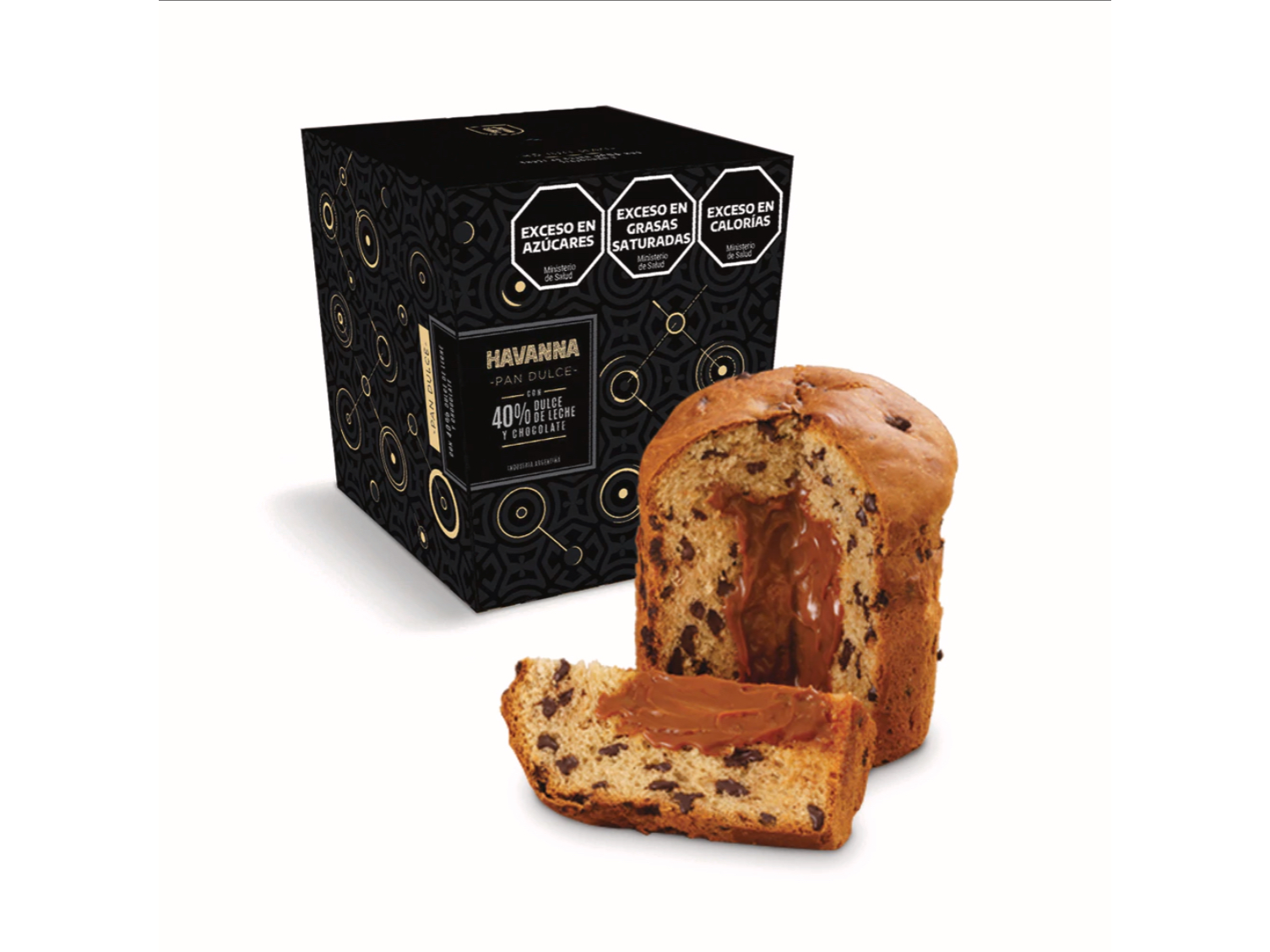 Havanna PAN DULCE CON CHIPS DE CHOCOLATE Y DULCE DE LECHE x 600g