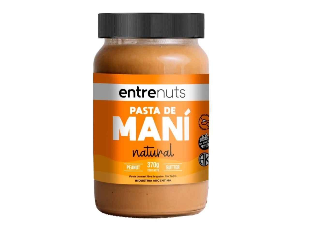 Pasta de maní natural entrenuts 370gr