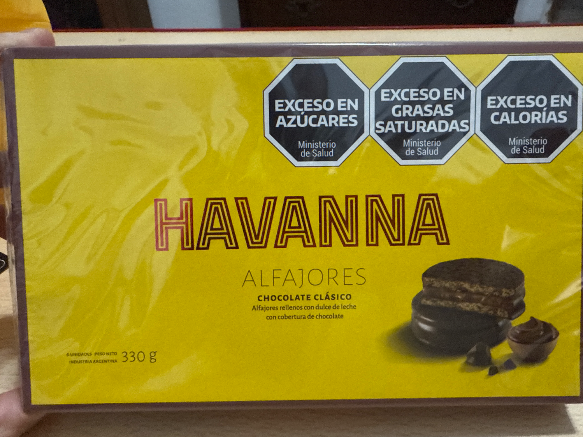 Alfajor havanna de chocolate clásico x 6