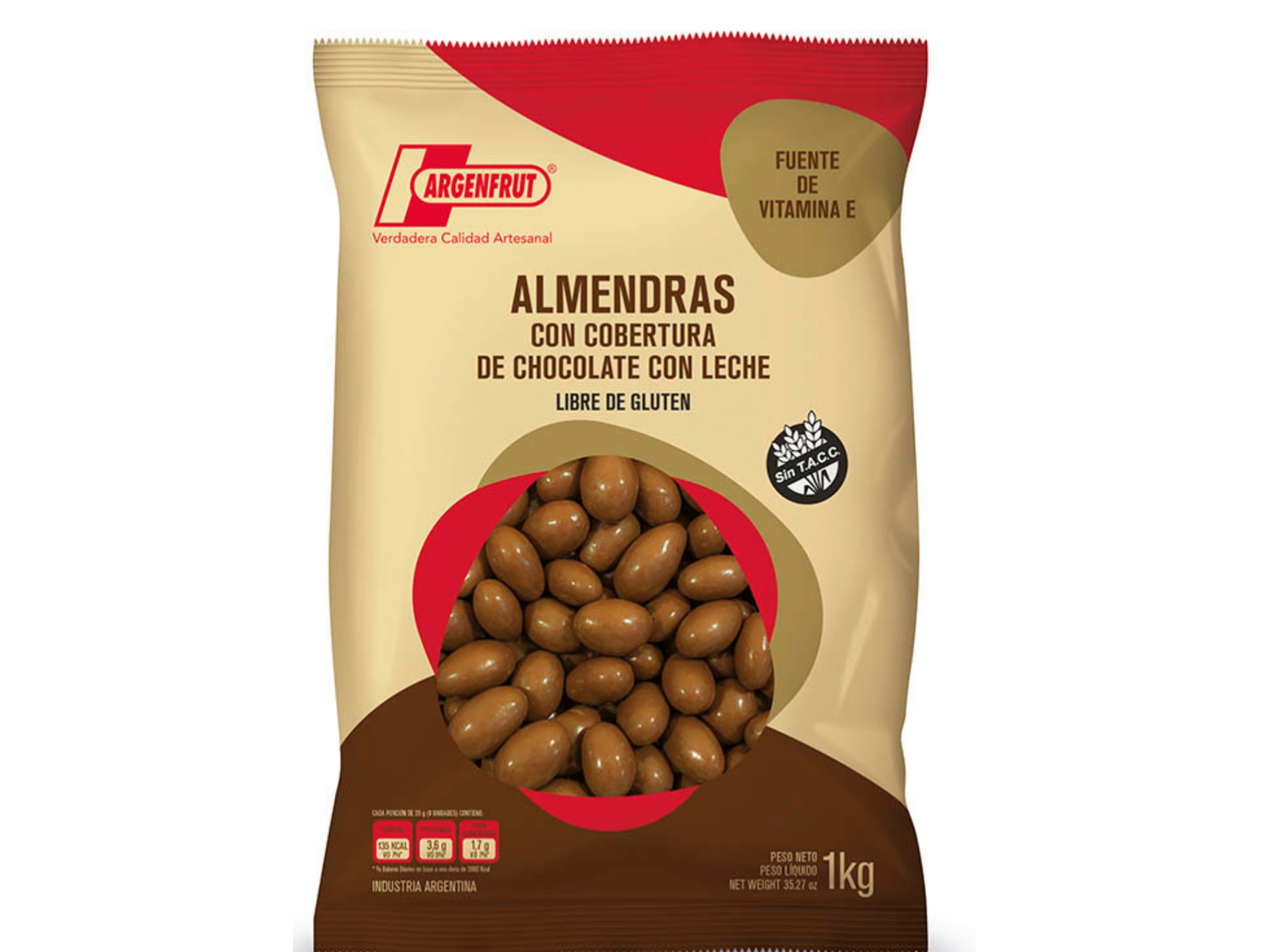 Almendra con chocolate. 1 kilo